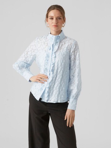 VERO MODA Blouse in Blauw: voorkant