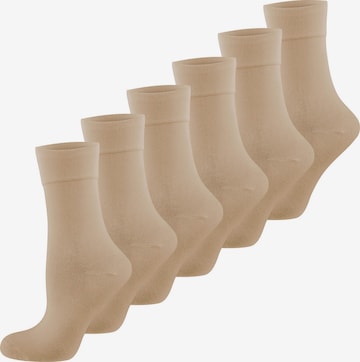 Nur Die - Calcetines ' 98 Komfortbund ' en beige: frente