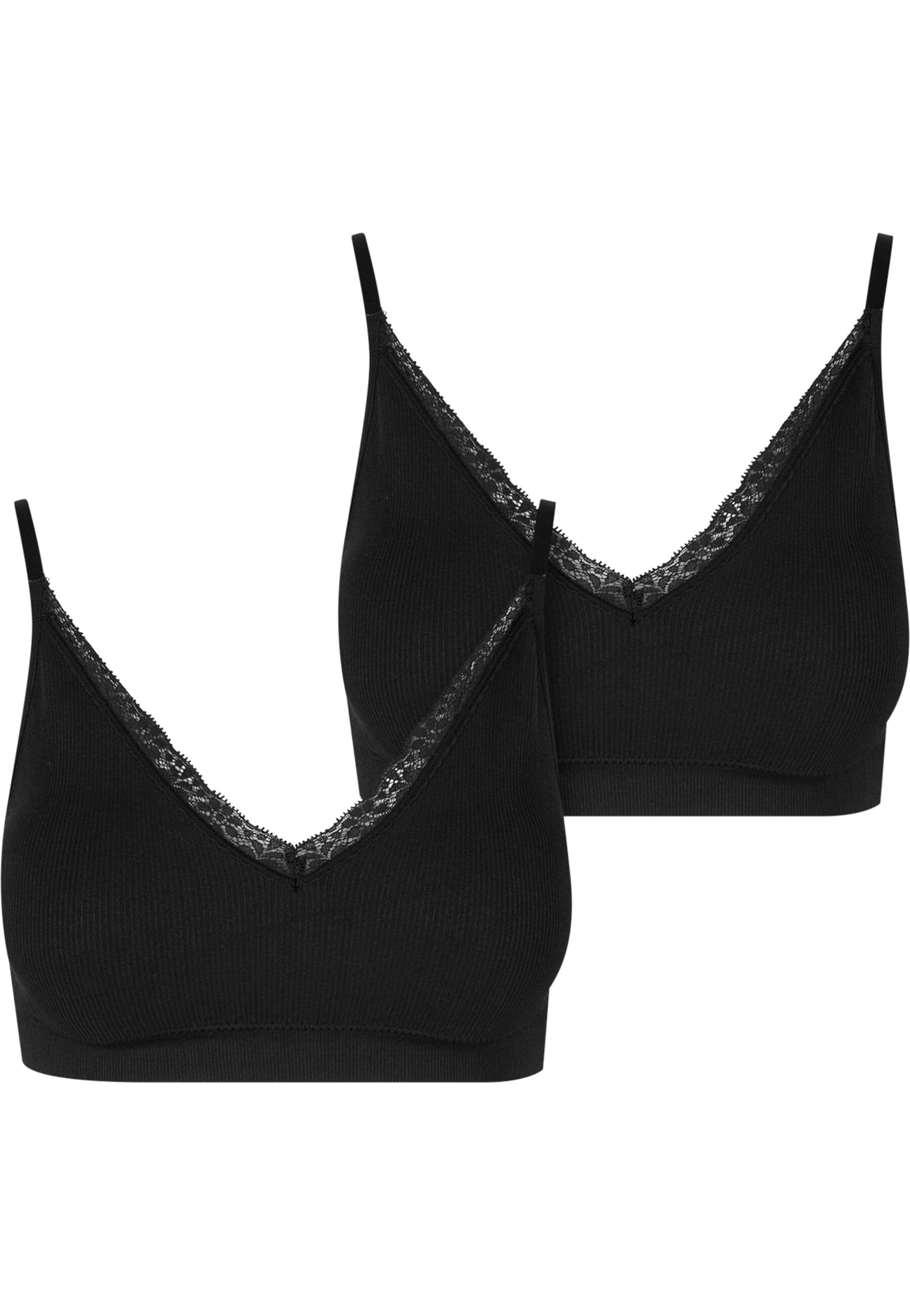 Urban Classics Bustier Melltartó - fekete: elől