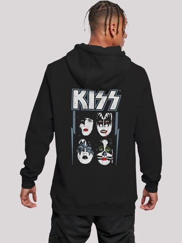F4NT4STIC Sweatshirt 'Kiss Rock Music Band Made For Lovin' You' in Black