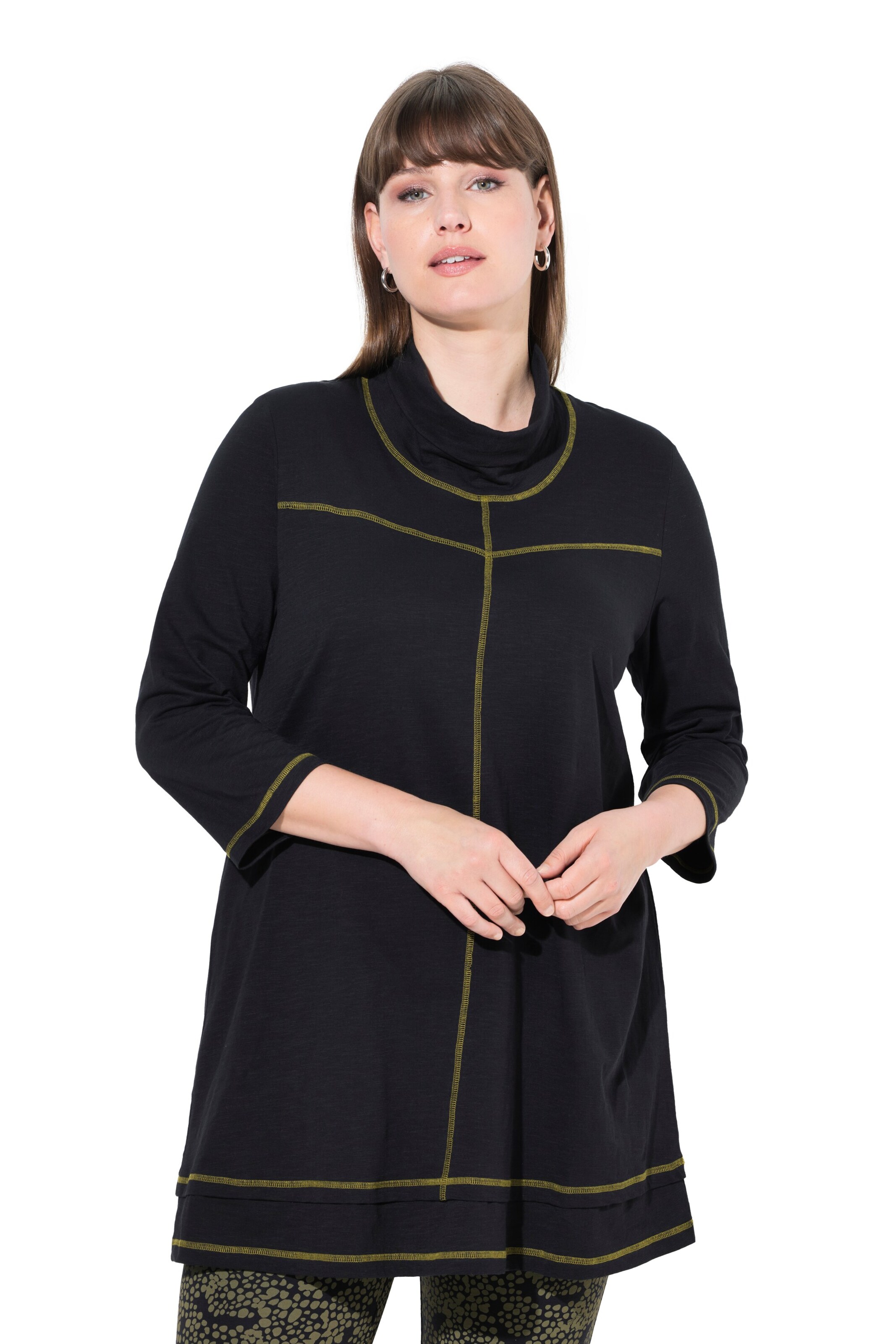 Ulla Popken Shirt in Zwart: voorkant