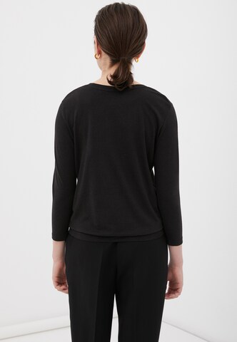 Finn Flare Langarmshirt 'Basic' in Schwarz