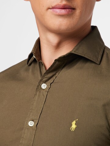 Polo Ralph Lauren Слим Рубашка в Зеленый