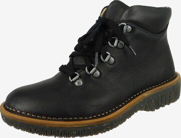 EL NATURALISTA Lace-Up Ankle Boots in Black: front