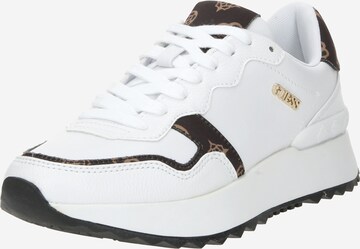Sneaker low 'VINSA2' de la GUESS pe alb: față