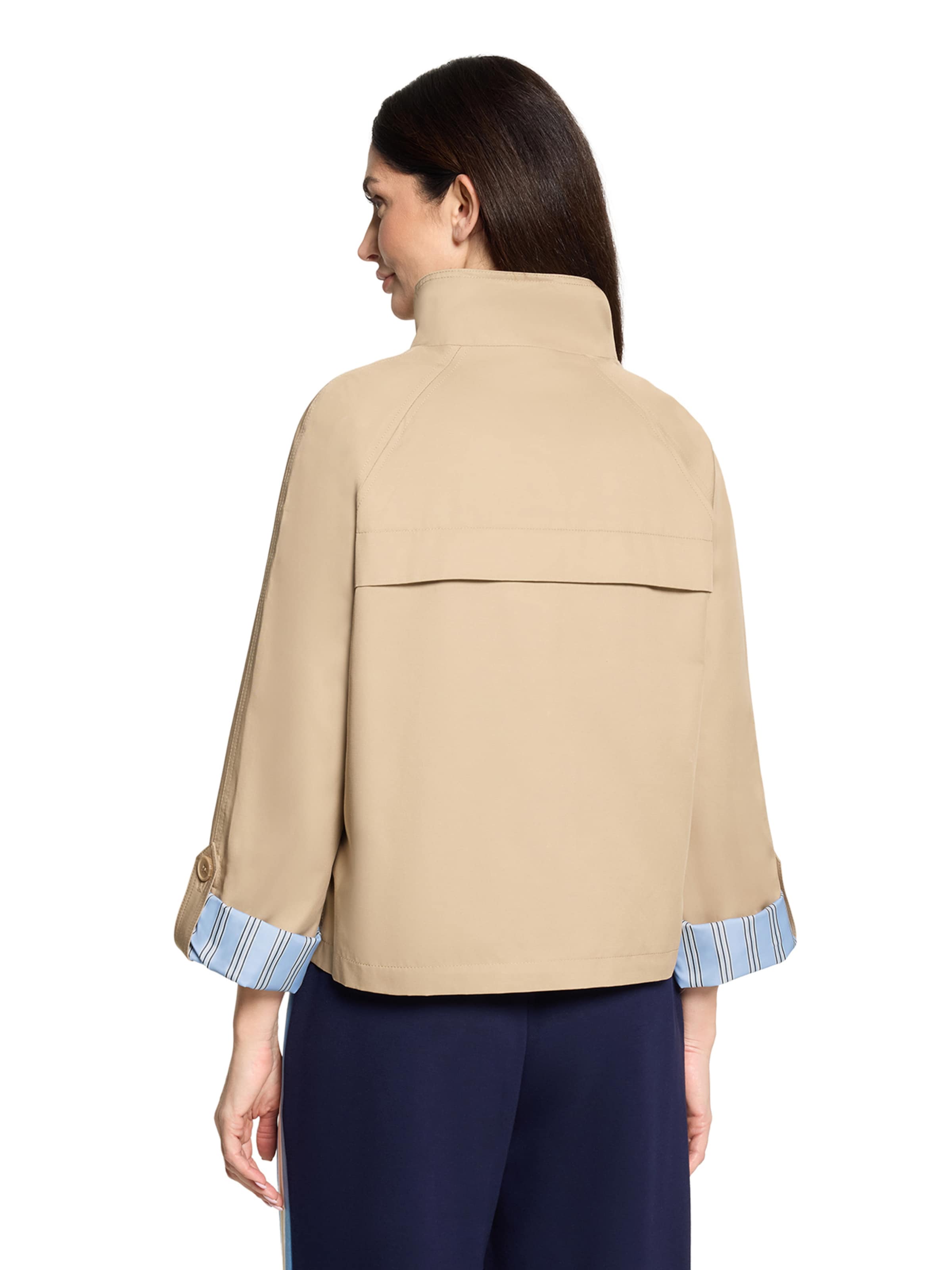 Cartoon Casual-Jacke mit aufgesetzten Taschen in Beige