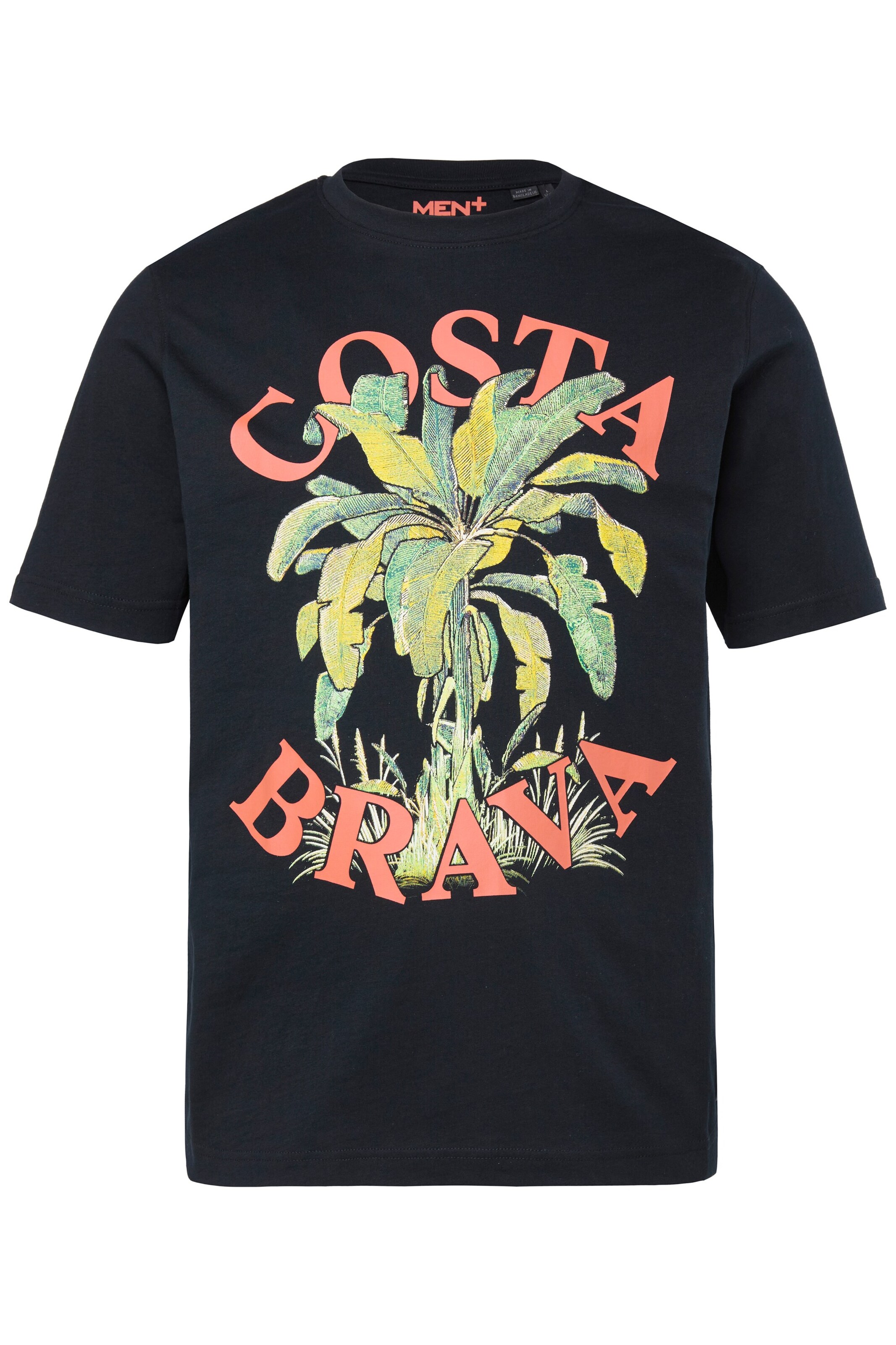 Men Plus Shirt in Black: front
