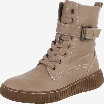 Ital-Design Ankle Boots in Brown: front
