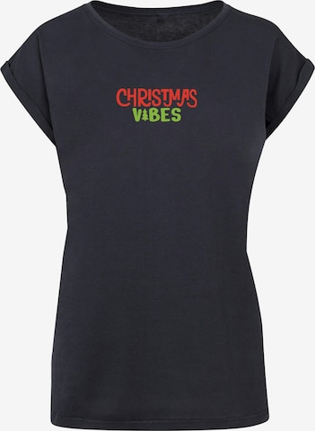 T-shirt 'Christmas Vibes ' Merchcode en bleu : devant