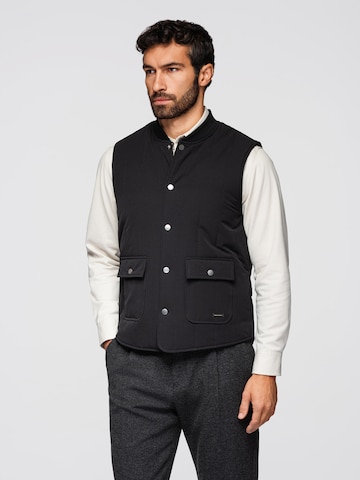 Ombre Bodywarmer 'Javj' in Zwart: voorkant