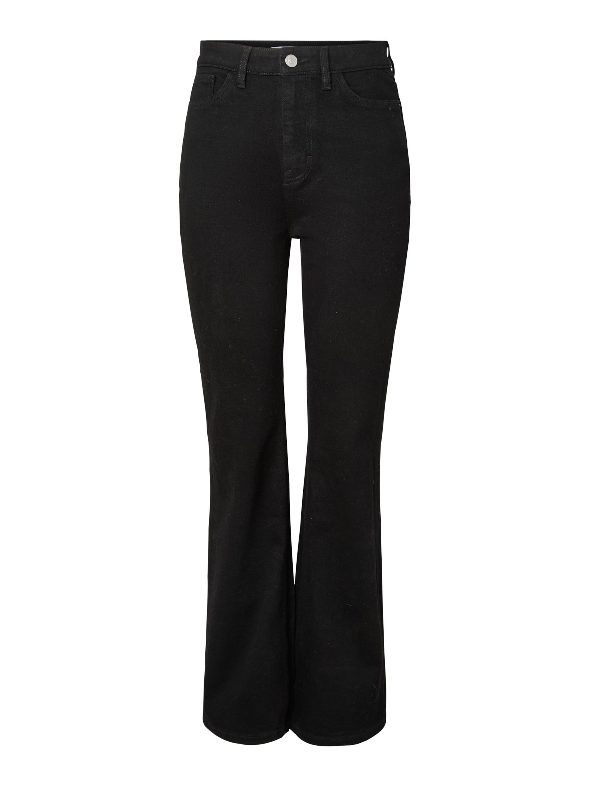 PIECES Bootcut Jeans 'ZOE' in Schwarz: Vorderseite