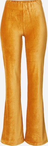NEON & NYLON Zvonový Kalhoty 'KAIA' – hnědá: přední strana
