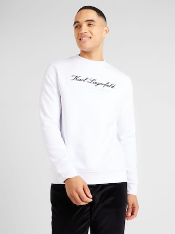 Sweat-shirt Karl Lagerfeld en blanc : devant