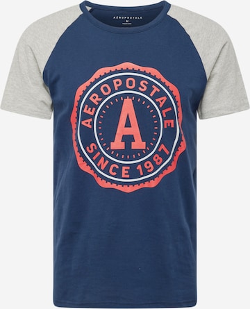 T-Shirt AÉROPOSTALE en bleu : devant