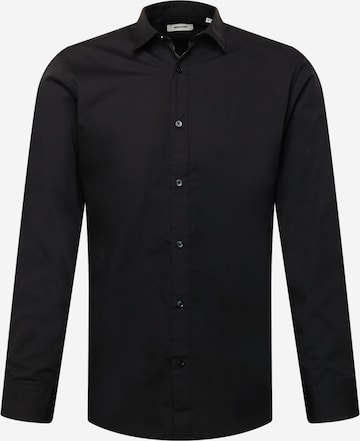 JACK & JONES Button Up Shirt 'Joe' in Black: front