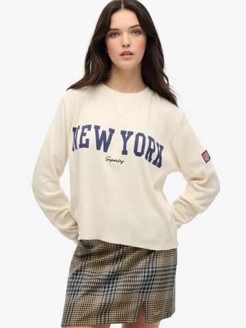 Superdry & Co Суичър 'Athletic Essential' в бяло: отпред