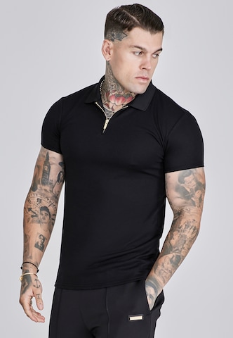 T-Shirt SikSilk en noir : devant