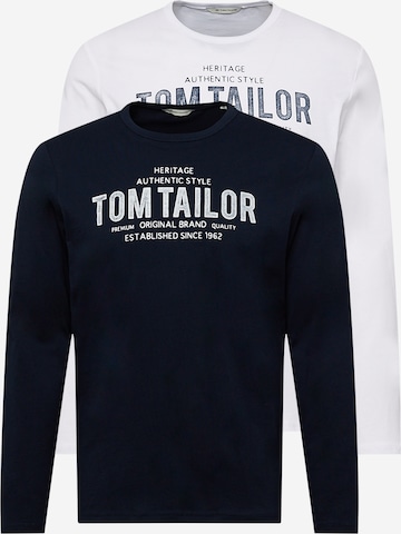 TOM TAILOR Тениска в синьо: отпред