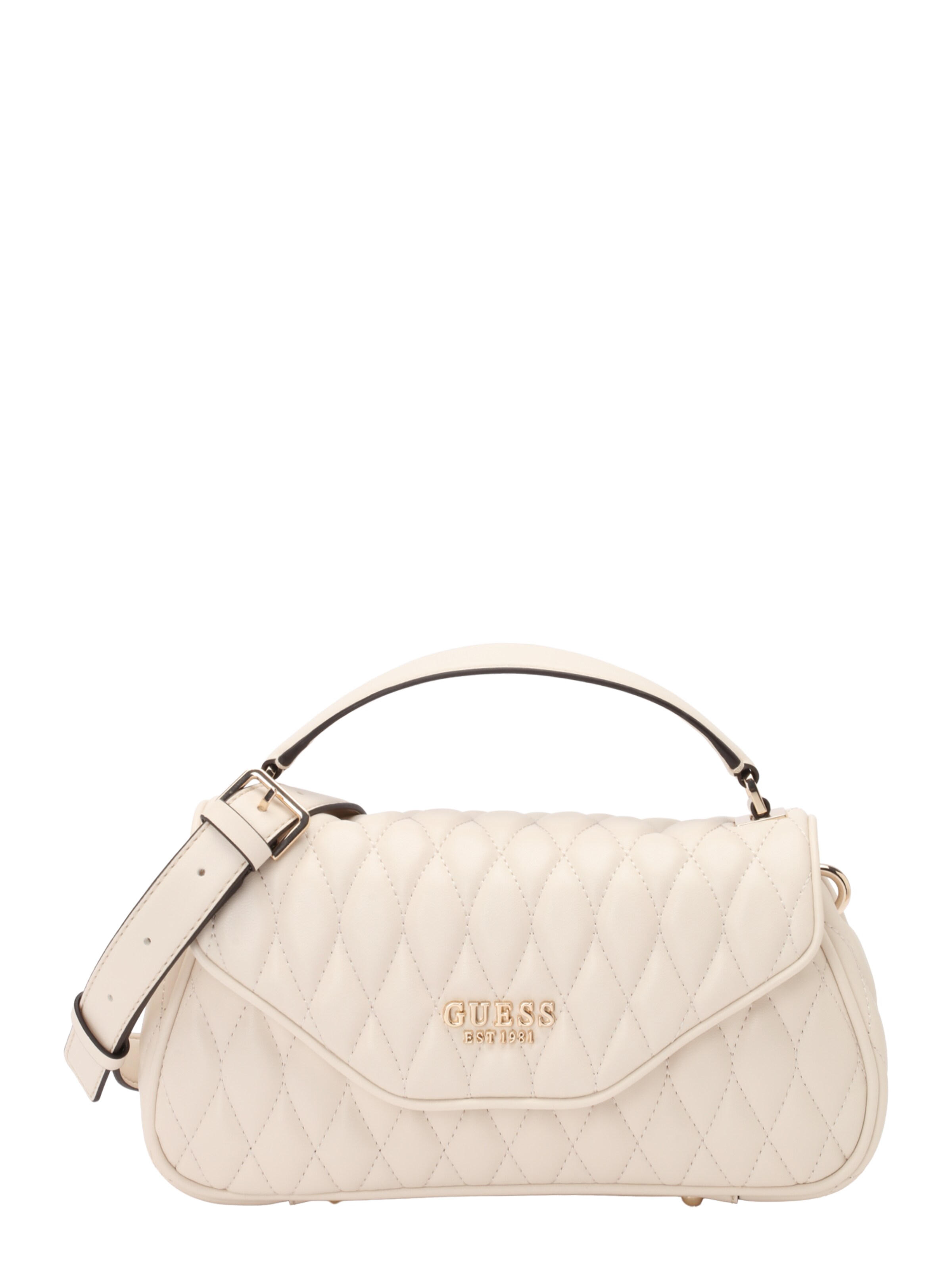 GUESS Handbag 'VALLA TOP HANDLE FLAP' in Beige: front