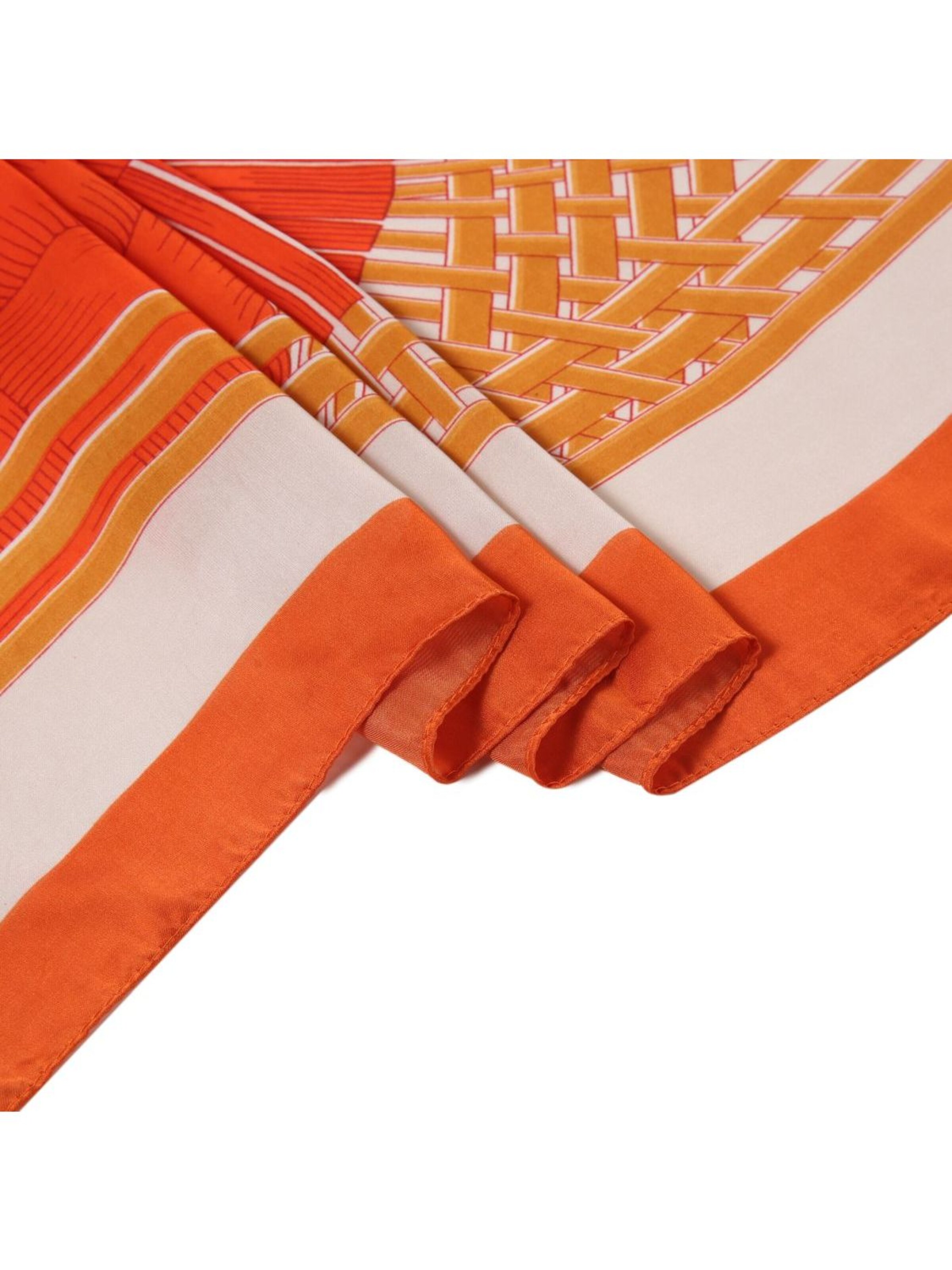 Sciarpa 'Etole de Soie Hippo Florina' di alberto cabale in arancione