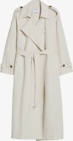 Bershka Between-Seasons Coat in Grey: front