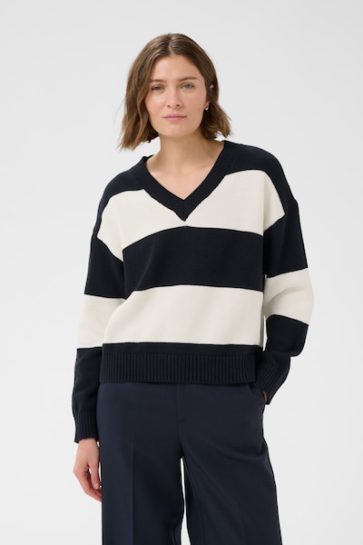 Part Two Pullover 'BismilPW' in L in navy / wollweiß, Produktansicht