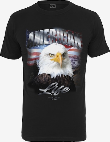 MT Men Shirt 'American Life Eagle' in Schwarz: predná strana