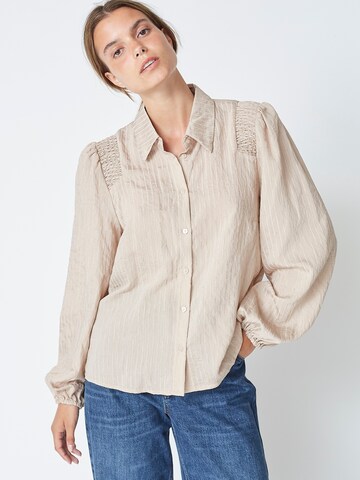 Maglietta 'Viola' di co'couture in beige: frontale