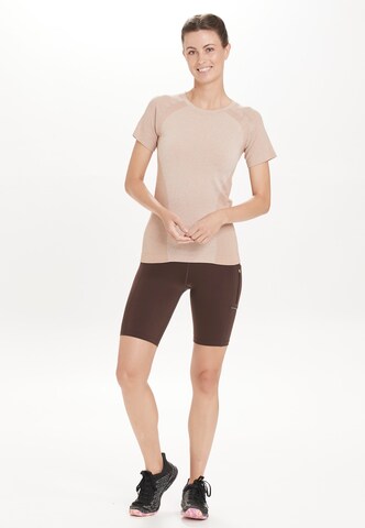 ENDURANCE Skinny Shorts 'Thadea' in Braun