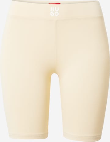 HUGO Red - Skinny Pantalón 'SUKI CYCLIST' en beige: frente