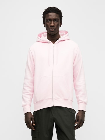 Nike Sportswear Tepláková bunda 'CLUB' - Ružová: predná strana