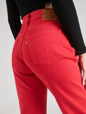 Regular Jean '501  Crop' LEVI'S ® en rouge