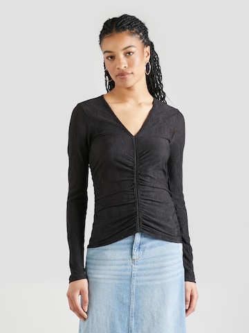 Gina Tricot Shirt 'Lexie' in Zwart: voorkant