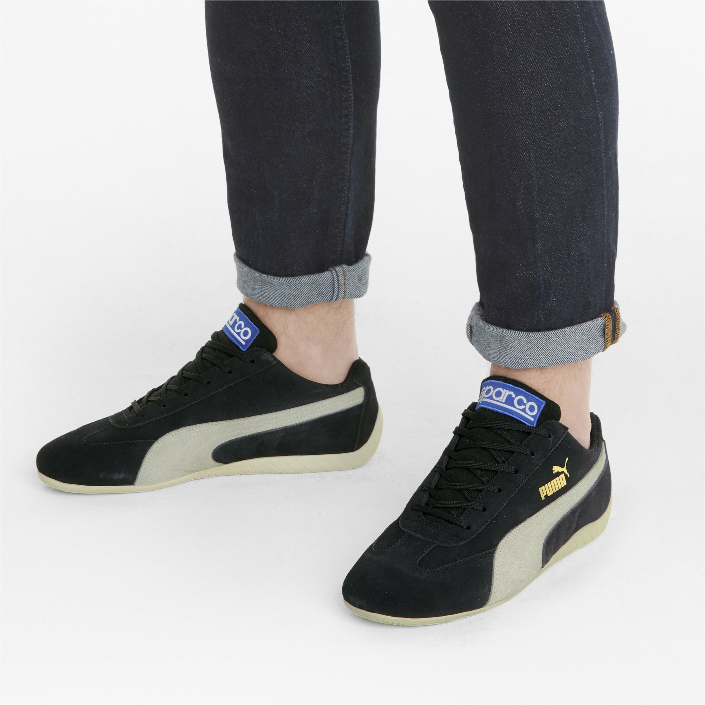 puma speed cat schwarz gelb