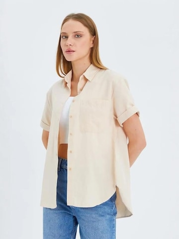 Maglietta di MixRay in beige: frontale