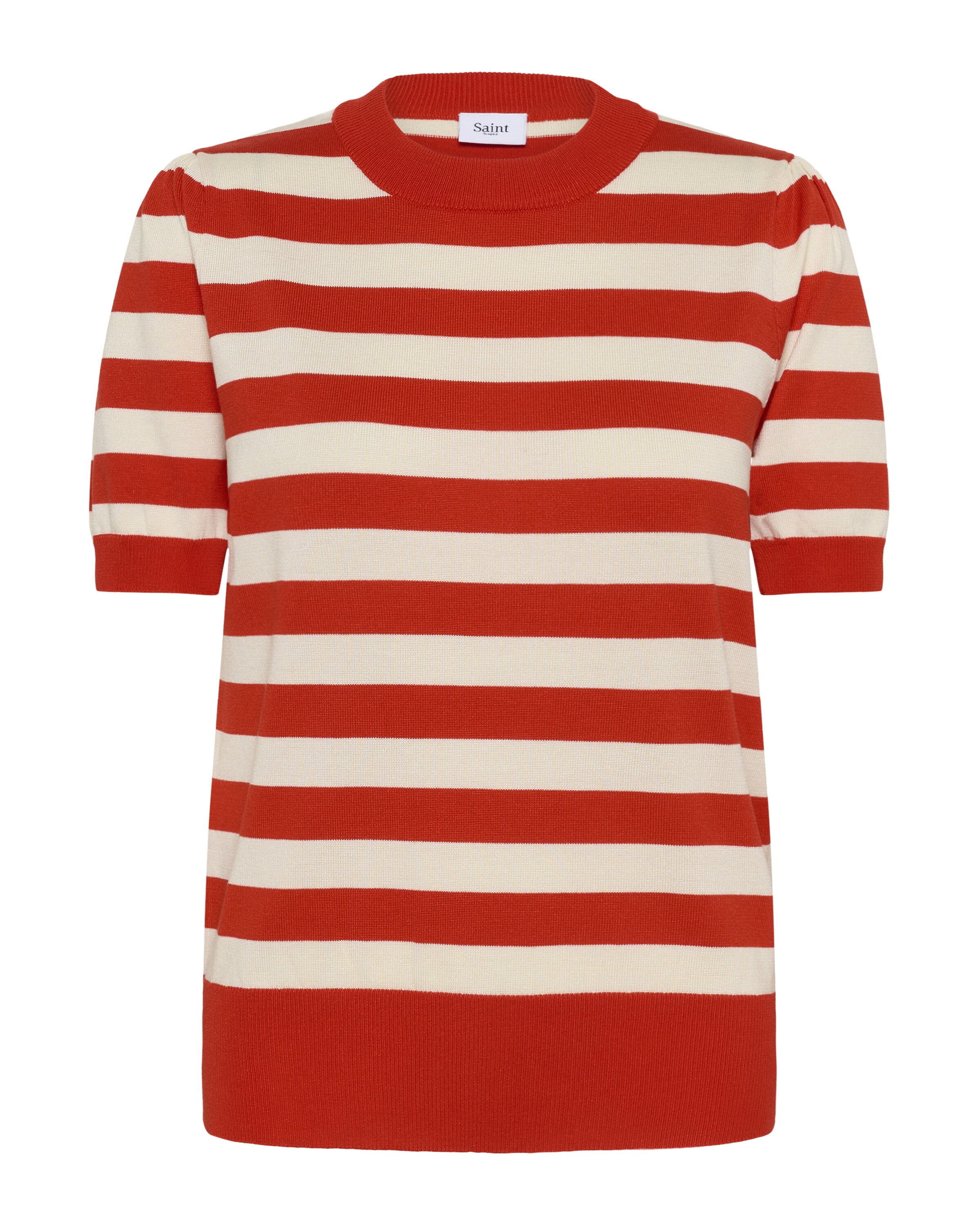 SAINT TROPEZ Jersey 'Mila' en L en beige / rojo, Vista del producto