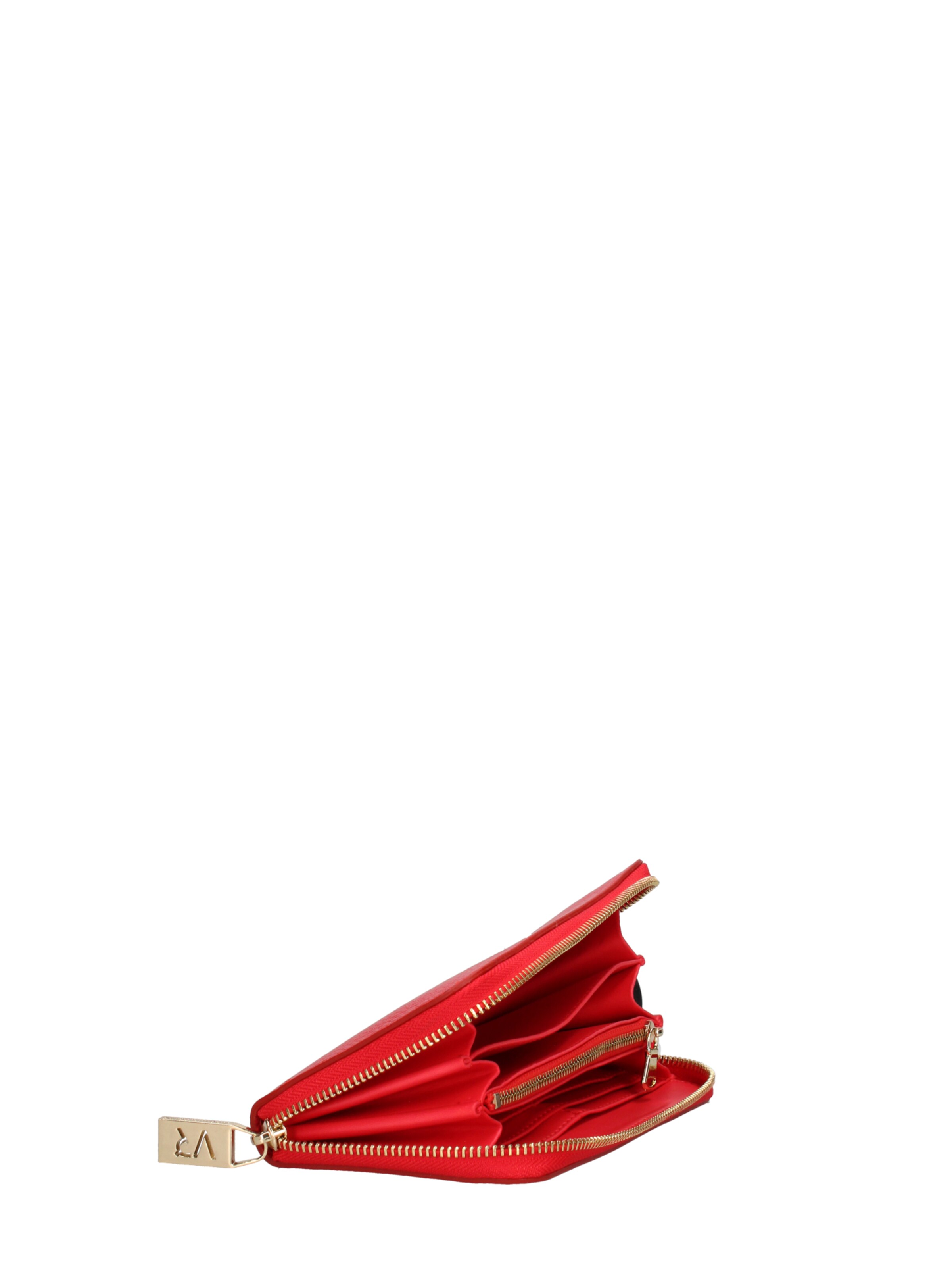 Portamonete 'Portafoglio donna pelle dollaro con zip 20x10 cm' di Virginia Rhinè in rosso