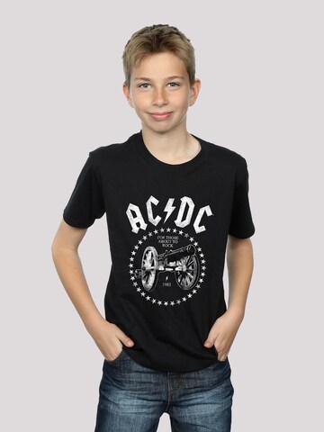 F4NT4STIC Shirt 'ACDC' in Zwart: voorkant