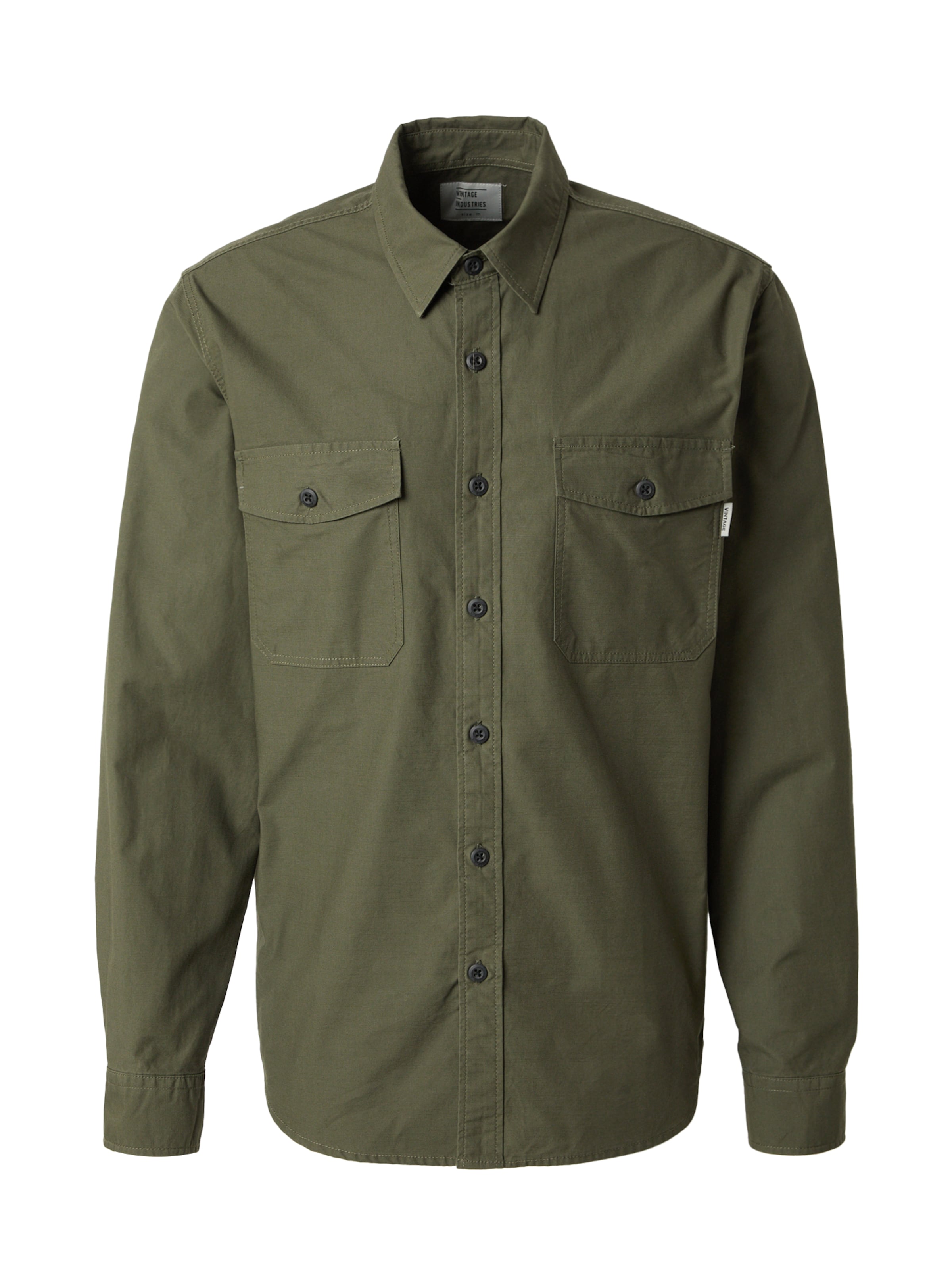 Vintage Industries Button Up Shirt 'Boston' in Green: front