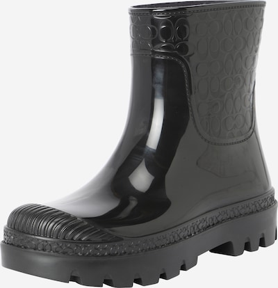 COACH Bottes en caoutchouc en noir, Vue avec produit