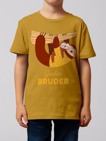 T-Shirt 'Faultier Großer Bruder' watabout.kids en jaune