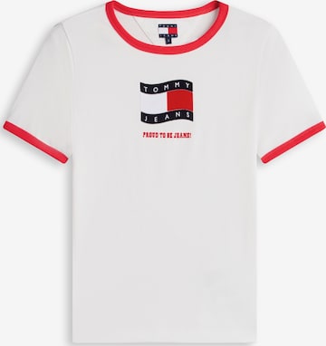 Tricou 'NOVELTY' de la Tommy Jeans pe alb: față