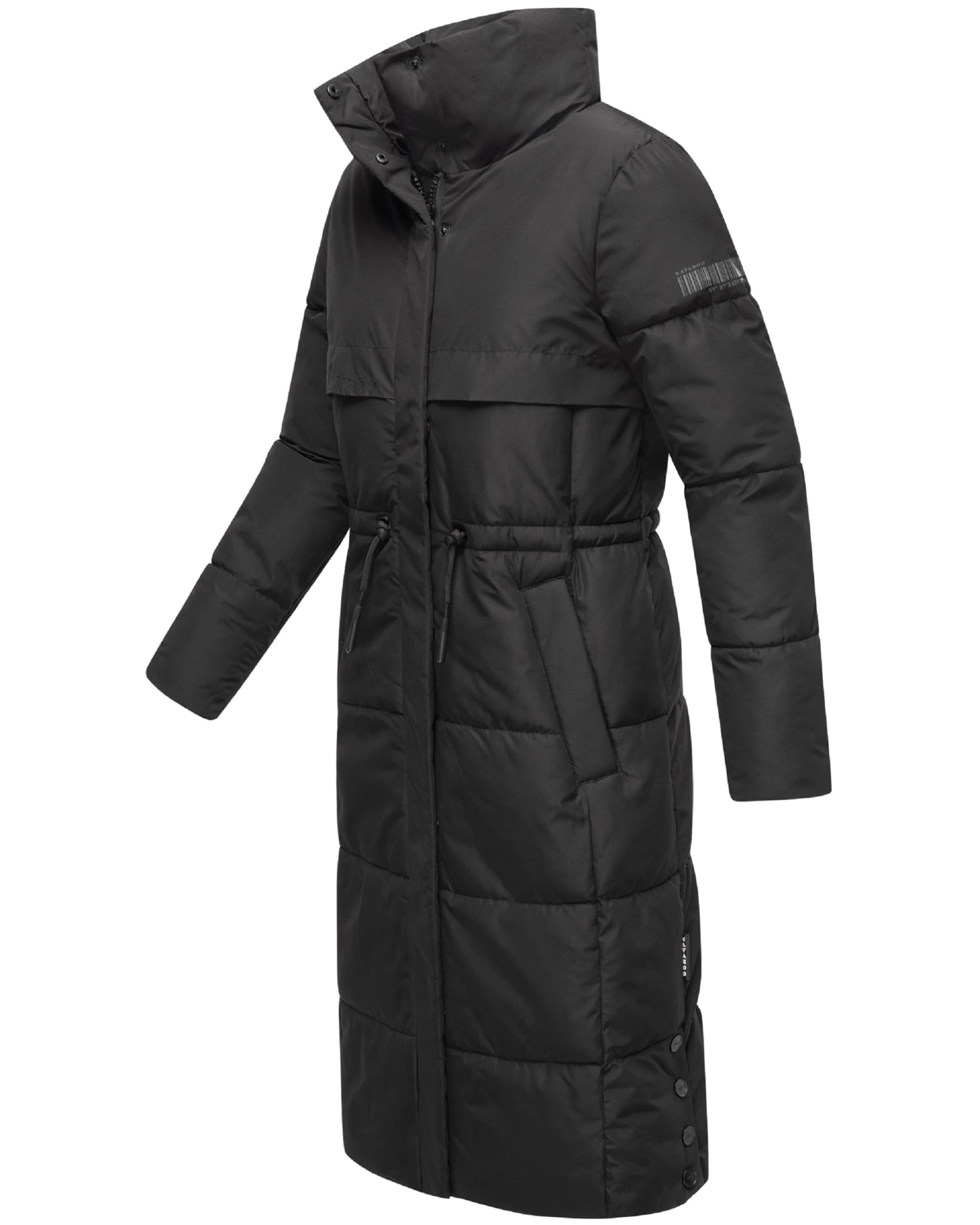 NAVAHOO Talvemantel 'Der Wahnsinn 14', värv must