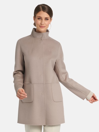 Basler Between-Seasons Coat in Taupe, View model