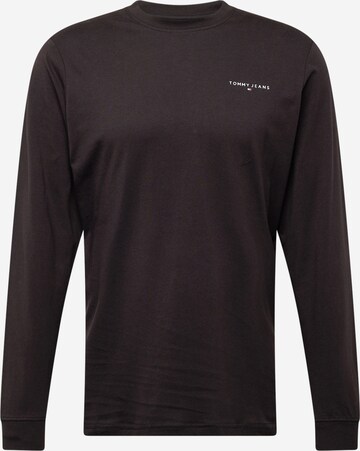 Tommy Jeans Shirt 'LINEAR' in Schwarz: predná strana