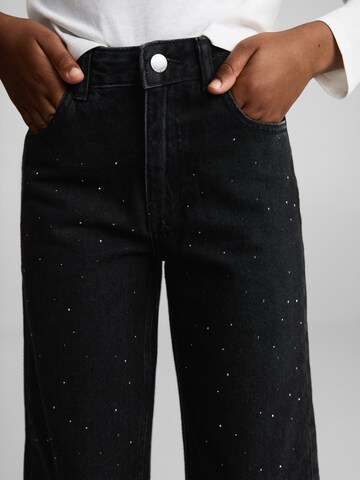 Wide Leg Jean 'Rain' MANGO KIDS en noir