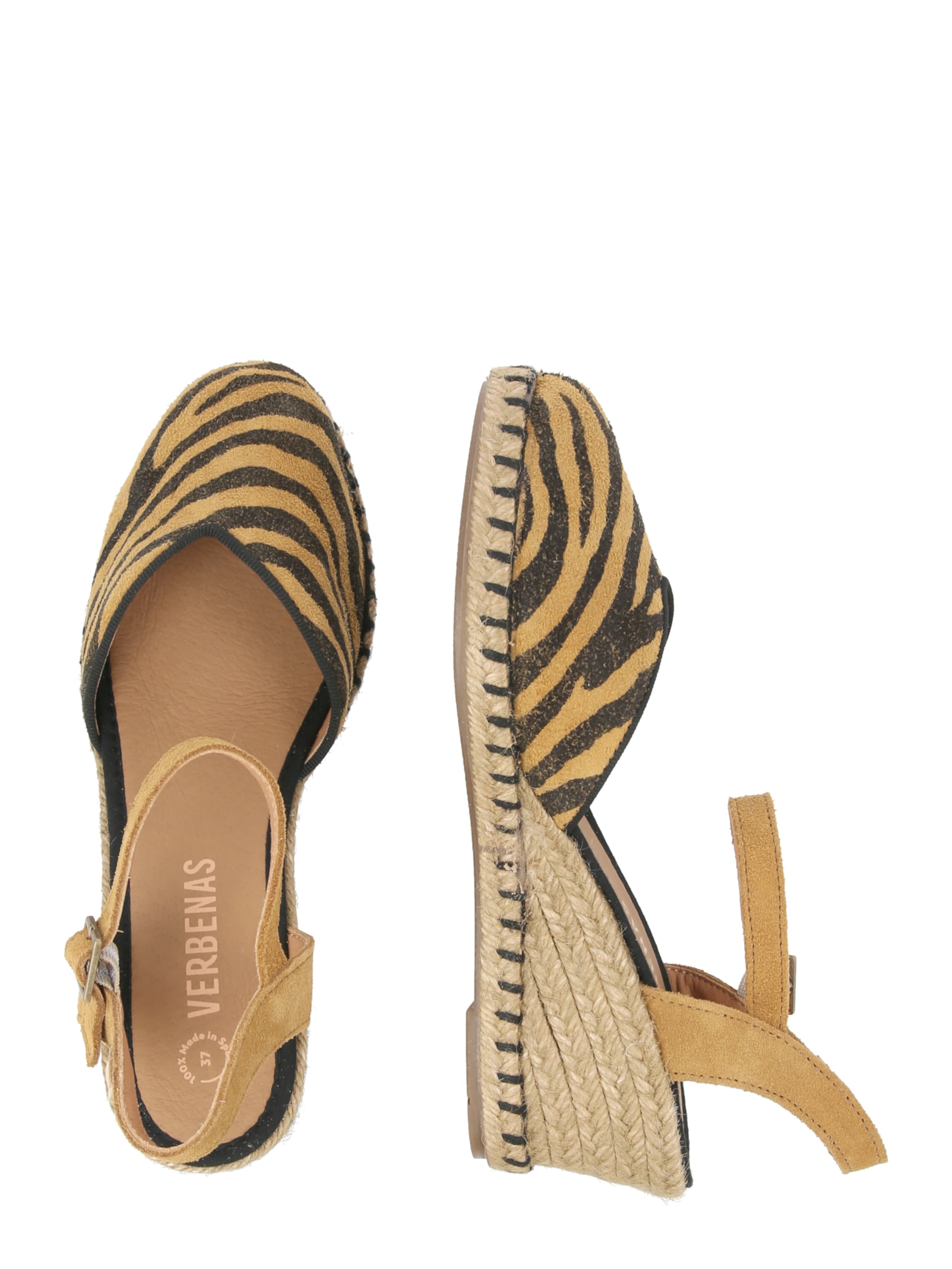 VERBENAS Čevlji s peto in s paščki 'MAGGIE' | rjava barva