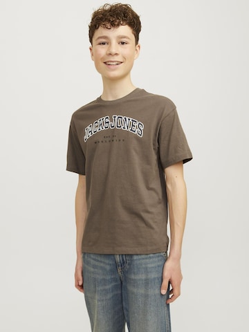 Jack & Jones Junior Shirt 'JJECaleb' in Bruin: voorkant