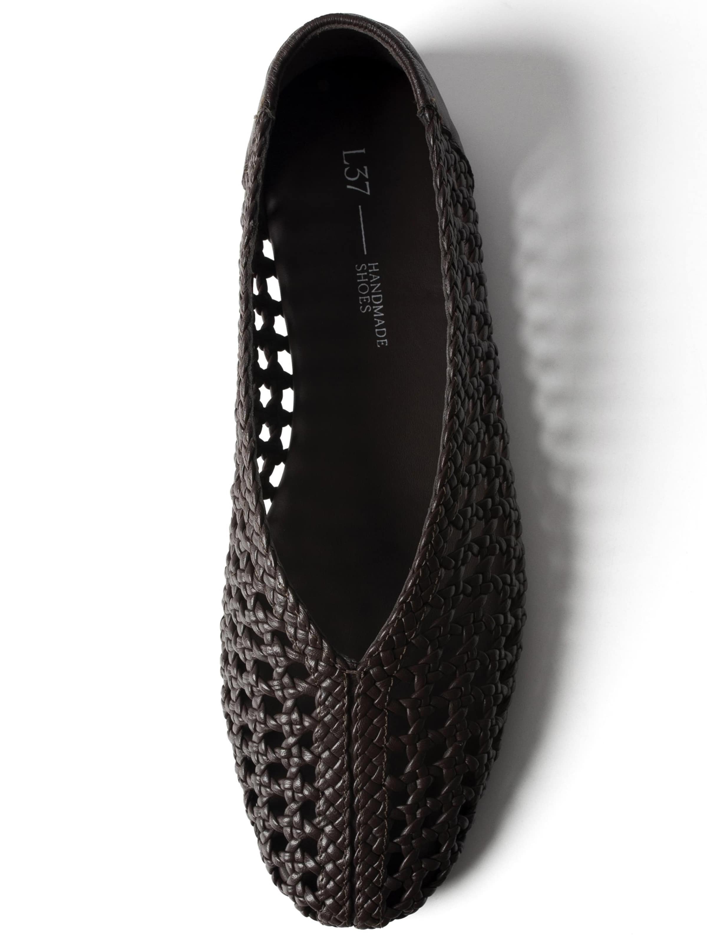 L37 HANDMADE SHOES - Pantufa 'REMEMBER THIS MORNING' em castanho