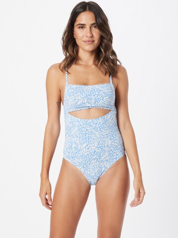 Cotton On Body T-shirt Swimsuit in Blue: front